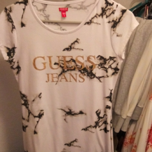 Guess Womens Tie Dye Metallic Print Dress - Picture 1 of 3